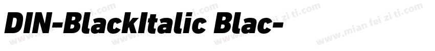 DIN-BlackItalic Blac字体转换